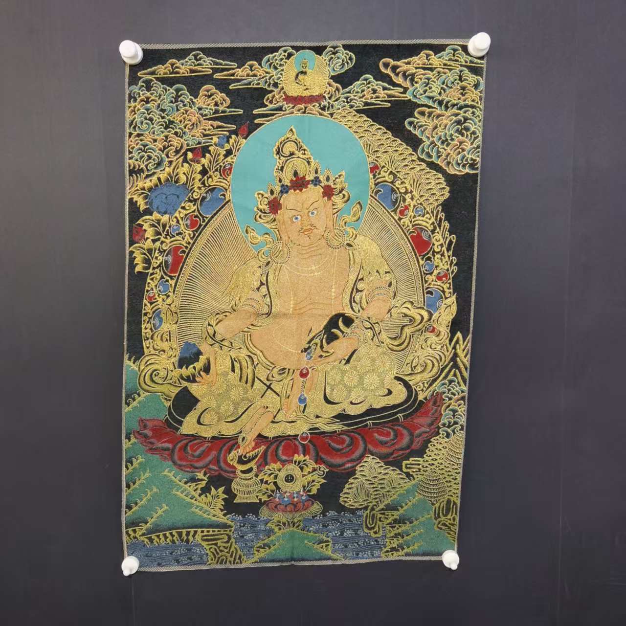Embroidery Yellow - Pannello da appendere Thangka da 35