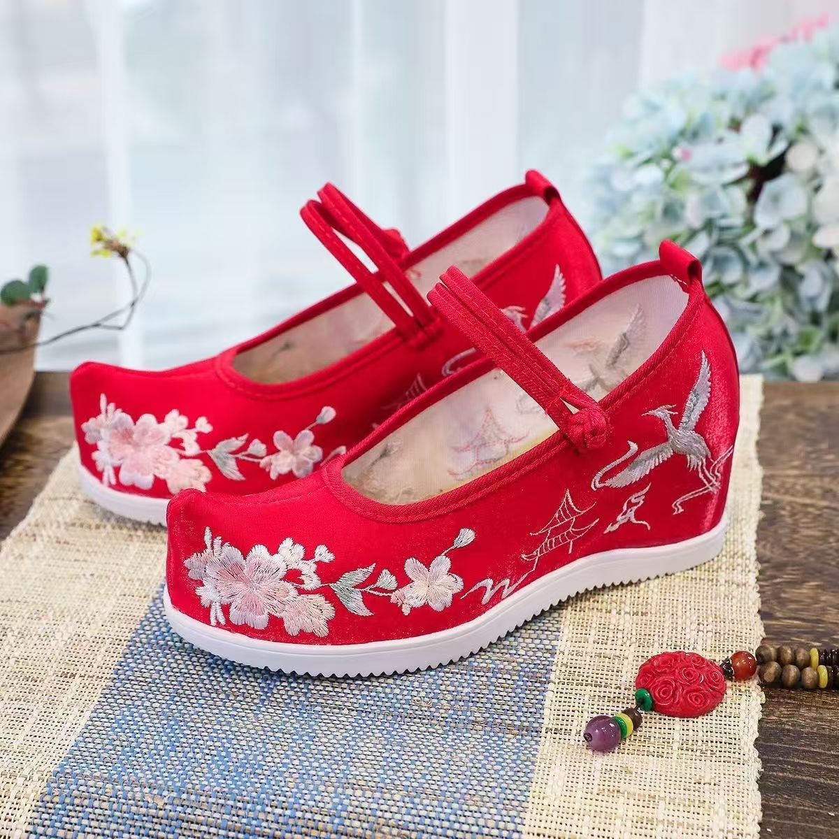 Embroidery Canvas - Scarpe da donna ricamate interne maggiorate