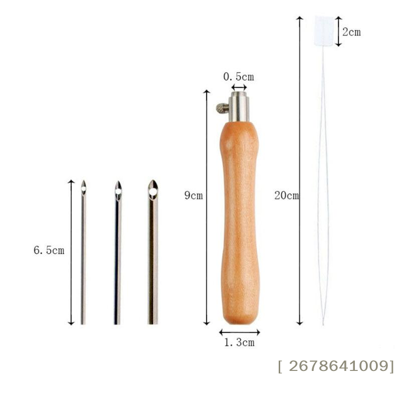 Punch Needle Handle - ⚑ Set di 5 aghi da