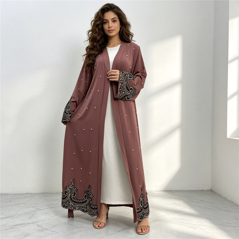 Abaya aperta ricamata con perl - Embroidery Arabic recensione e prezzo