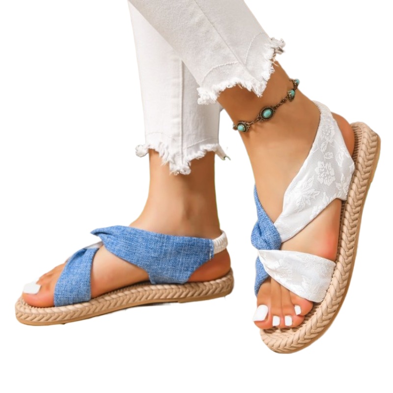 Sandali piatti estivi da donna - Embroidery Canvas recensione e prezzo