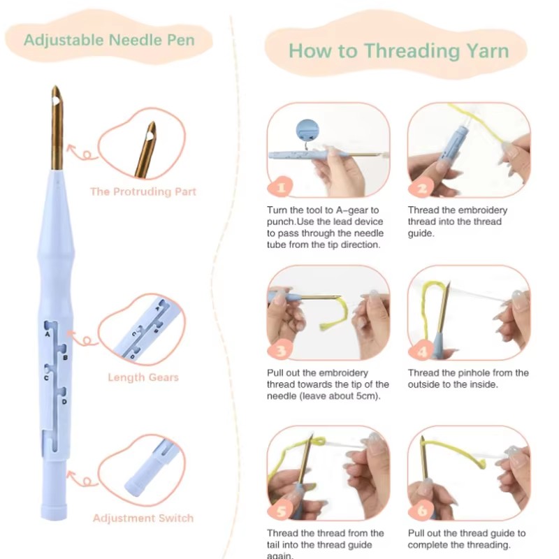 Kit per ricamo punch needle co - Punch Needle Handle recensione e prezzo
