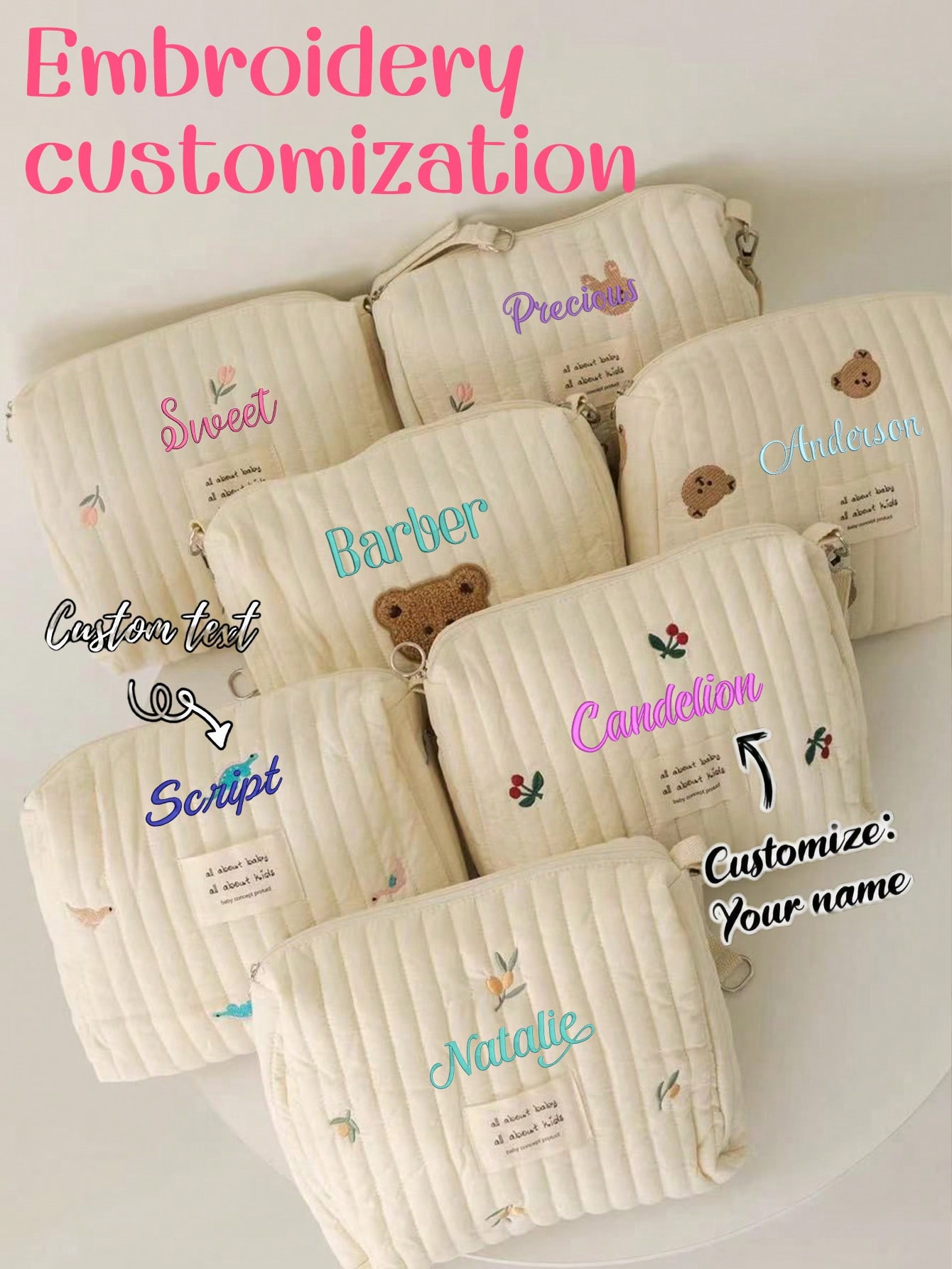 Borsa per pannolini con ricamo - Embroidery Quilting recensione e prezzo